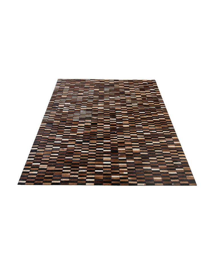 Detail image of  5' 2 x 8' 1 Cowhide - Patchwork Rug
