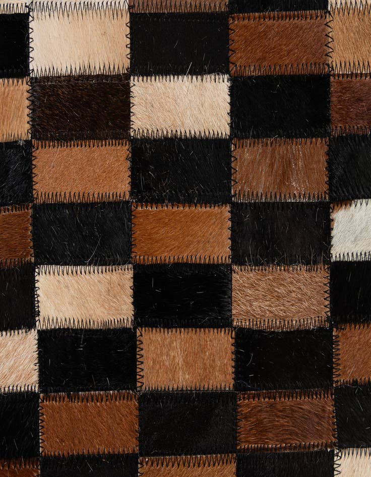 Detail image of  5' 2 x 8' 1 Cowhide - Patchwork Rug