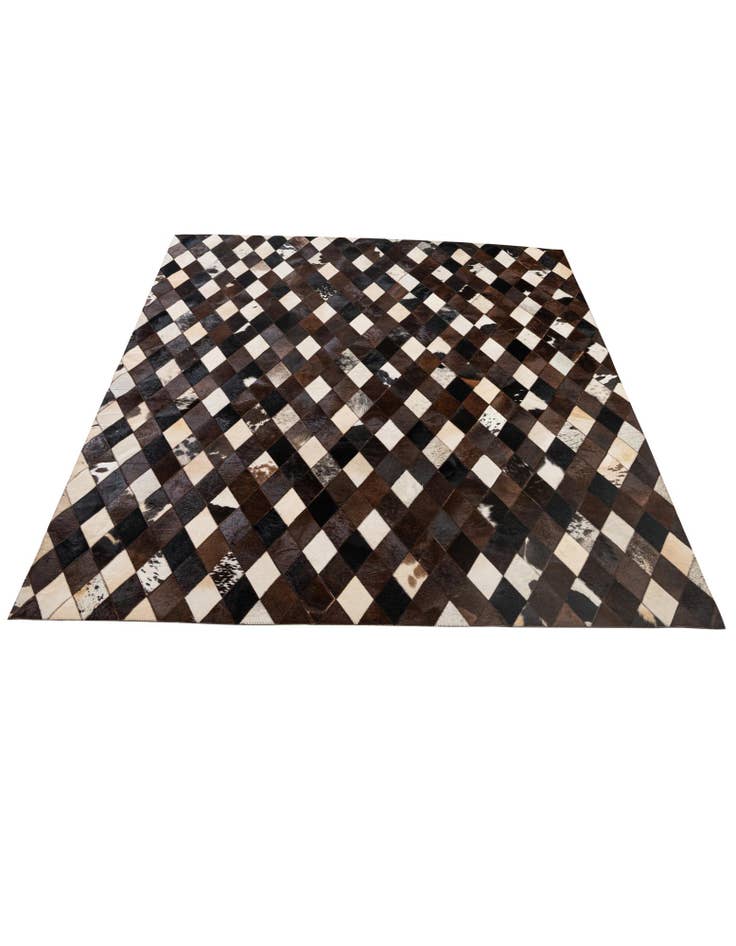 Detail image of  5' 9 x 8' 1 Cowhide - Patchwork Rug