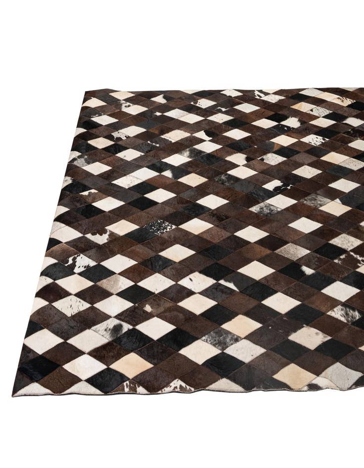 Detail image of  5' 9 x 8' 1 Cowhide - Patchwork Rug