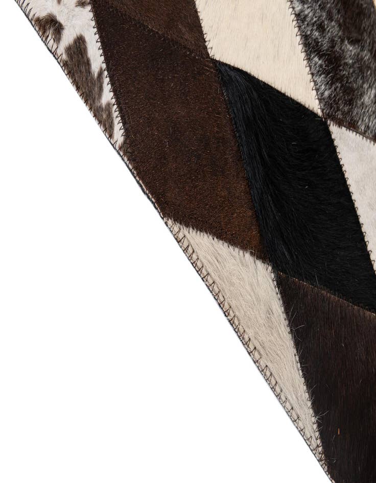 Detail image of  5' 9 x 8' 1 Cowhide - Patchwork Rug