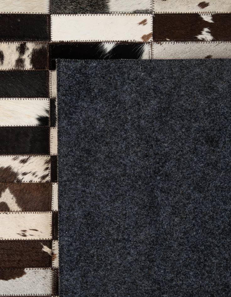 Detail image of  5' x 7' 11 Cowhide - Patchwork Rug