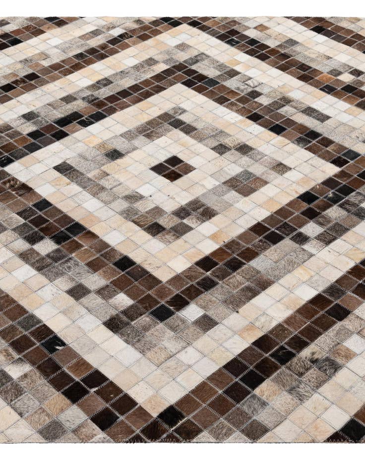Detail image of  5' x 8' Cowhide - Patchwork Rug