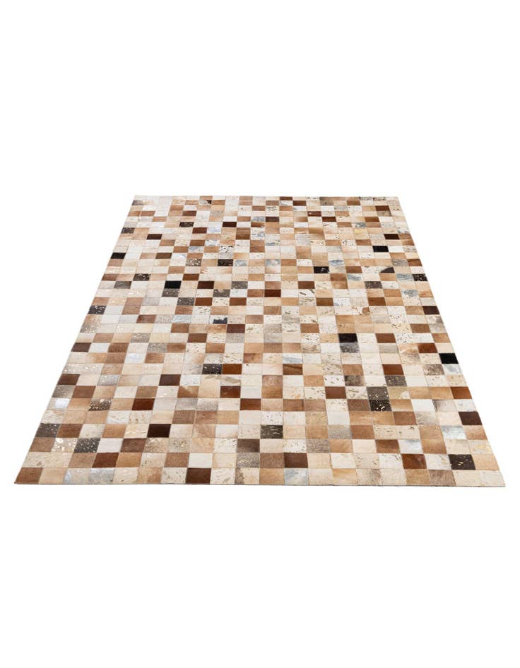 Detail image of  5' 1 x 8' Cowhide - Patchwork Rug