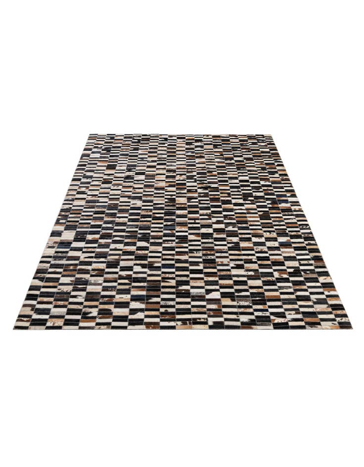 Detail image of  5' 3 x 8' Cowhide - Patchwork Rug
