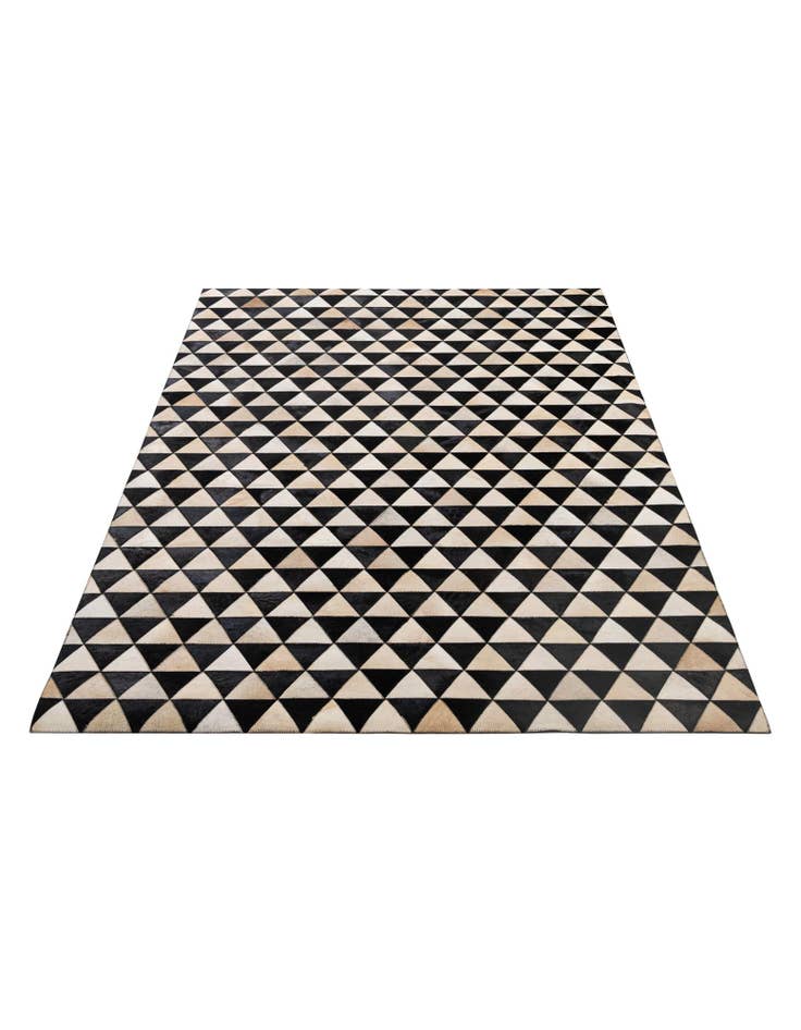 Detail image of  5' 2 x 8' 2 Cowhide - Patchwork Rug