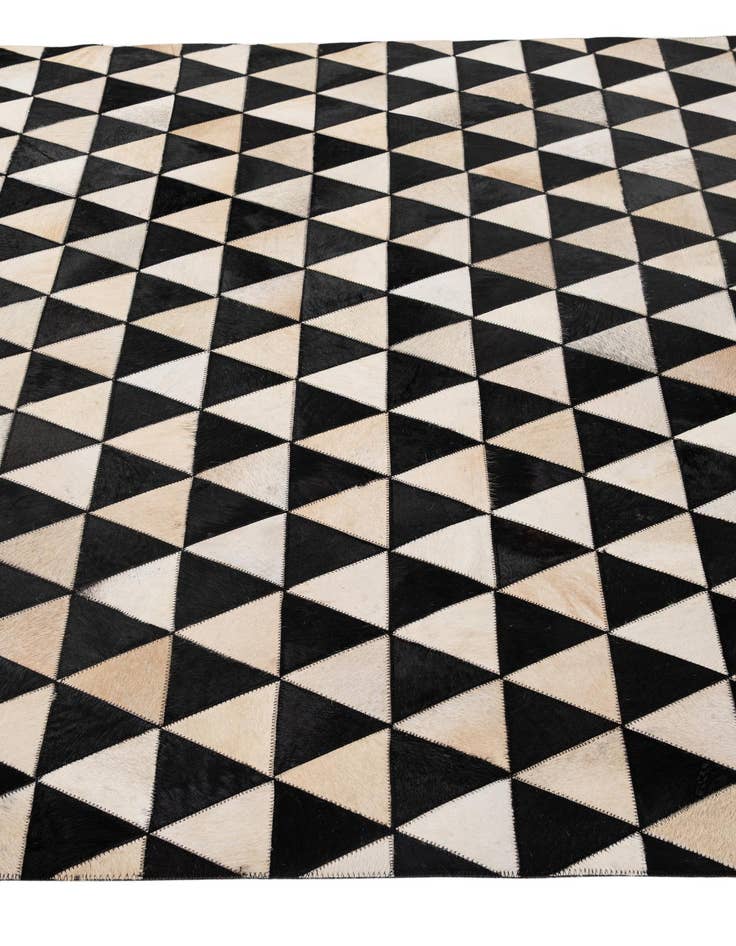 Detail image of  5' 2 x 8' 2 Cowhide - Patchwork Rug