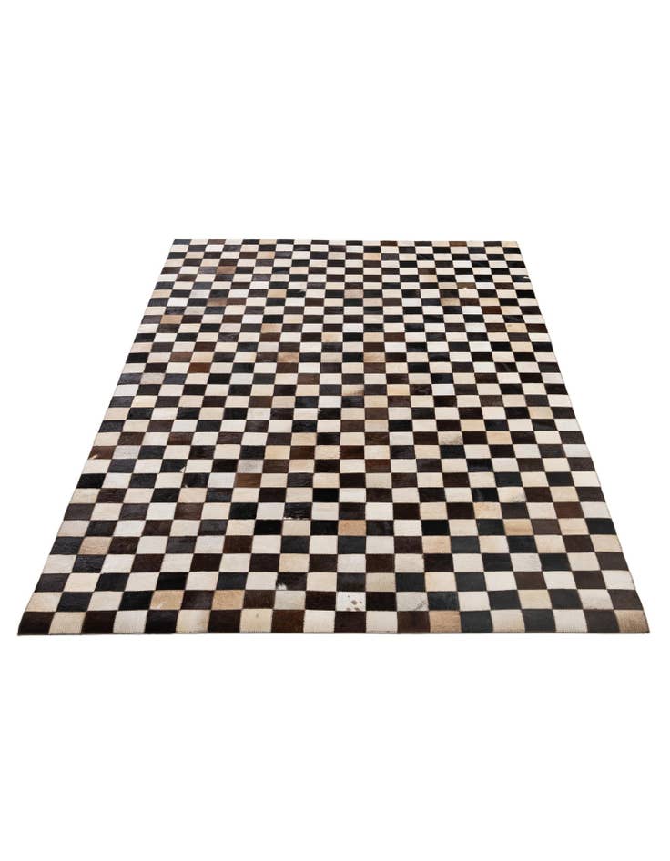 Detail image of  4' 11 x 8' Cowhide - Patchwork Rug