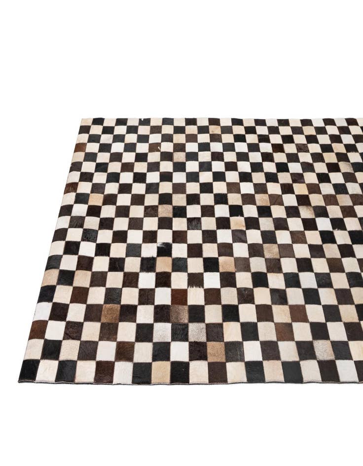 Detail image of  4' 11 x 8' Cowhide - Patchwork Rug