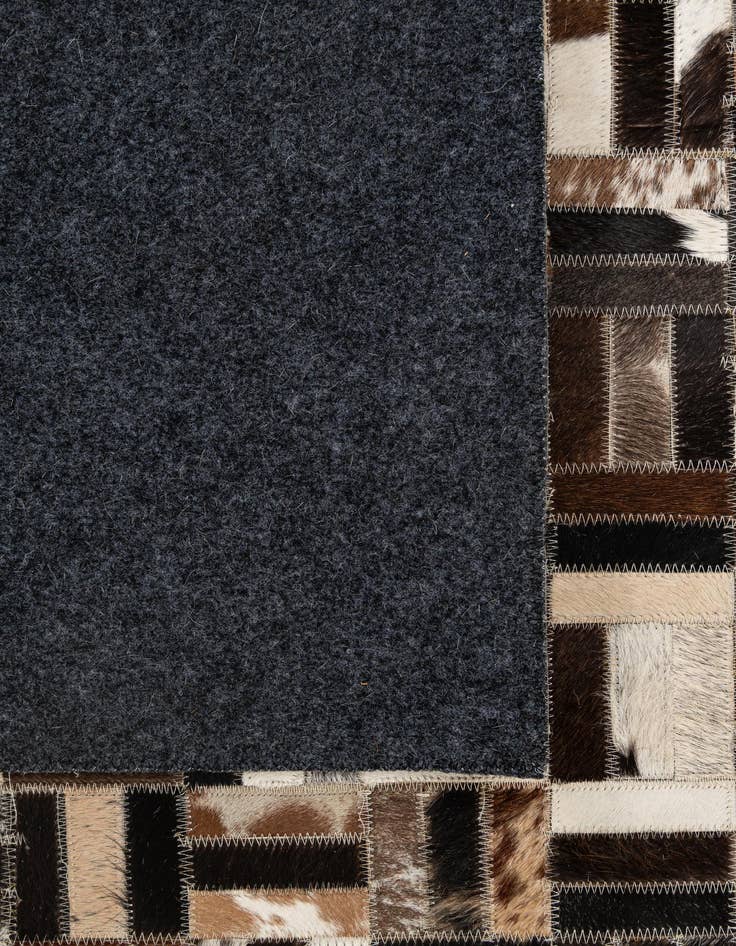 Detail image of  5' x 7' 11 Cowhide - Patchwork Rug