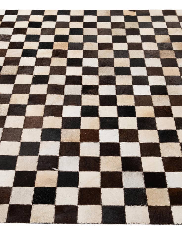 Detail image of  5' x 8' Cowhide - Patchwork Rug