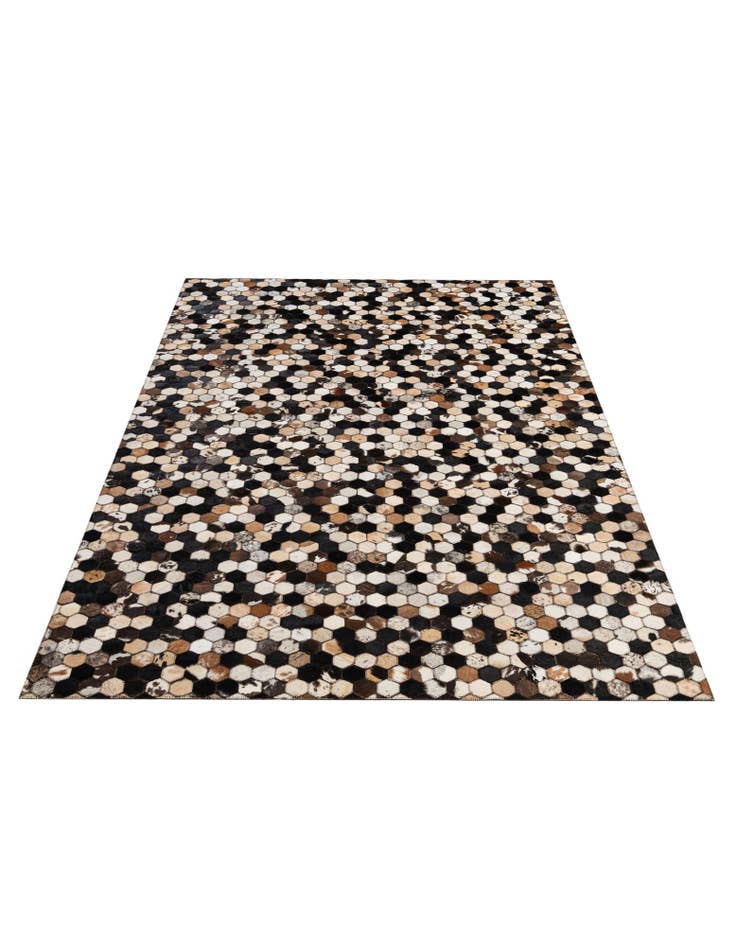 Detail image of  5' 1 x 8' Cowhide - Patchwork Rug