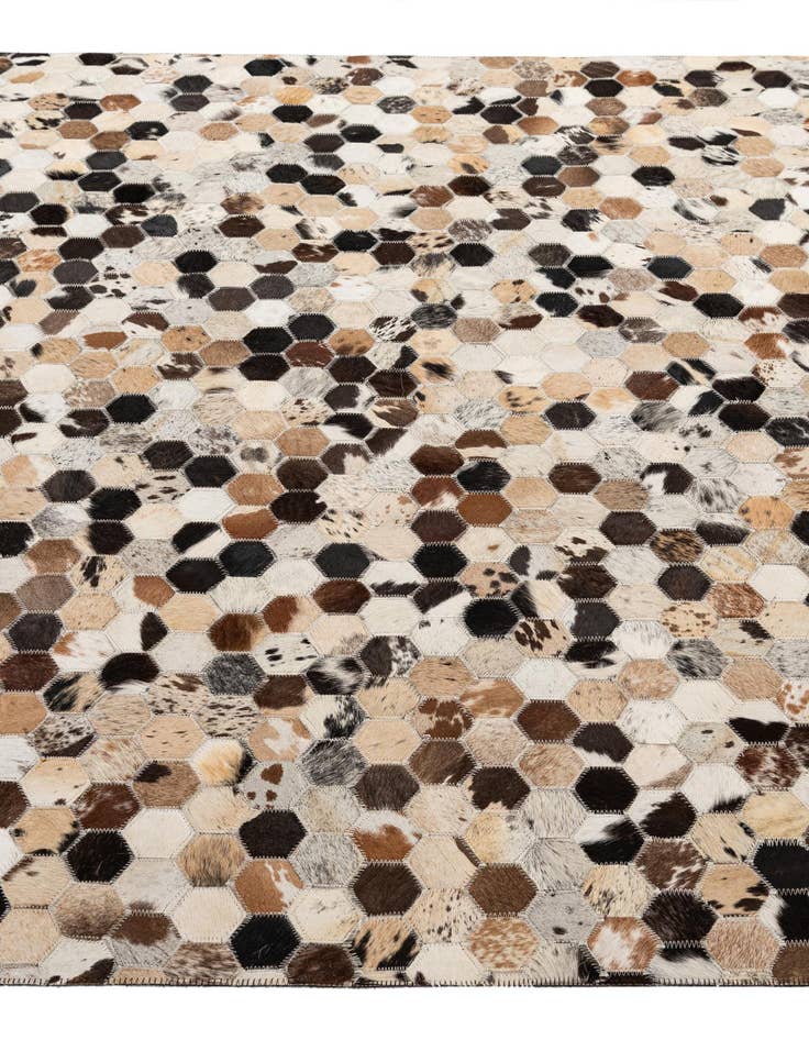 Detail image of  5' x 7' 10 Cowhide - Patchwork Rug