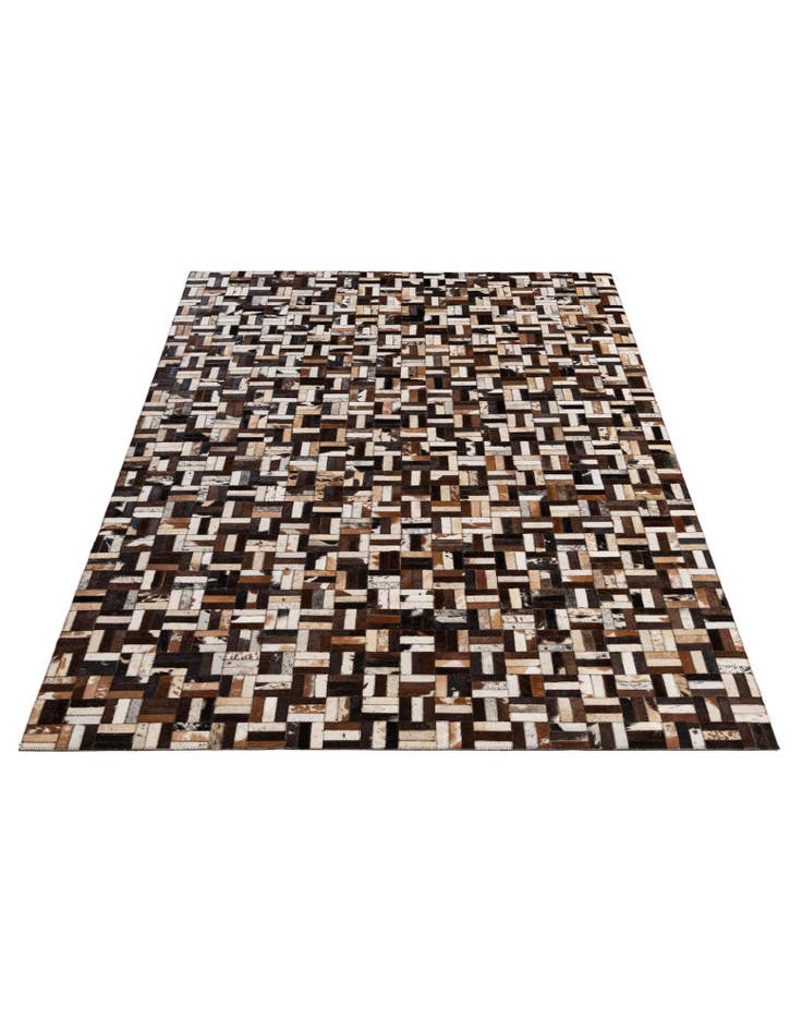 Detail image of  4' 11 x 7' 10 Cowhide - Patchwork Rug