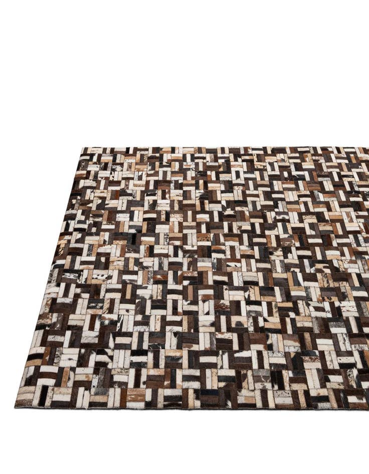 Detail image of  4' 11 x 7' 10 Cowhide - Patchwork Rug