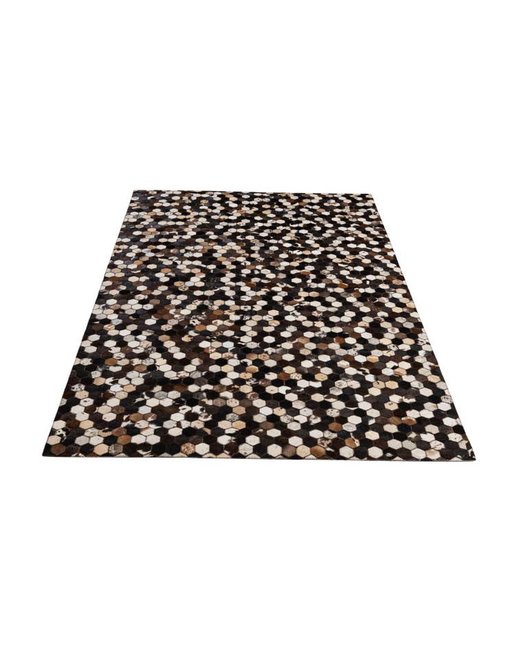 Detail image of  5' 1 x 8' Cowhide - Patchwork Rug