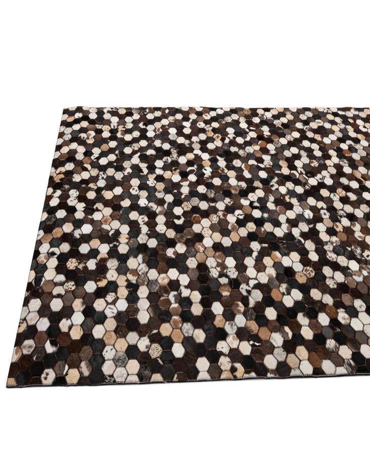 Detail image of  5' 1 x 8' Cowhide - Patchwork Rug