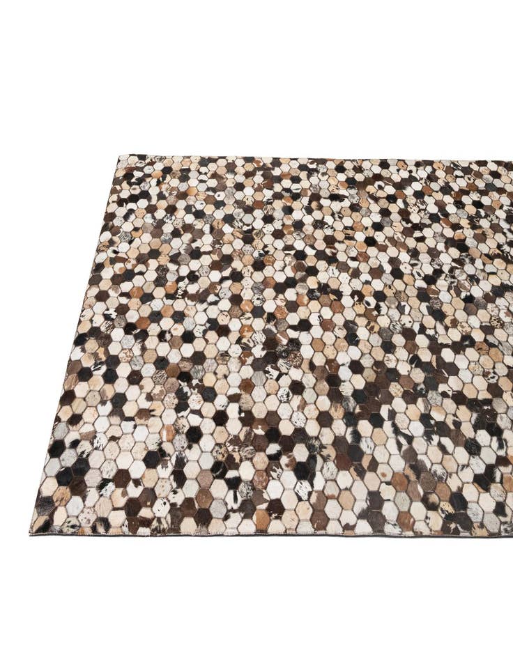 Detail image of  5' 1 x 7' 11 Cowhide - Patchwork Rug