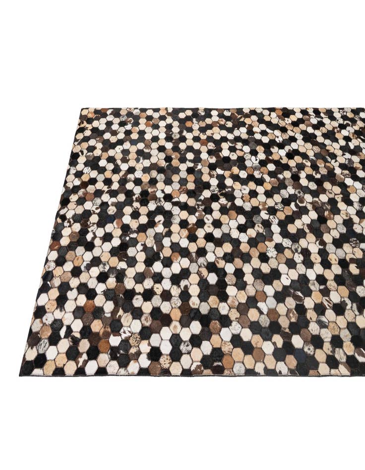 Detail image of  5' x 8' Cowhide - Patchwork Rug