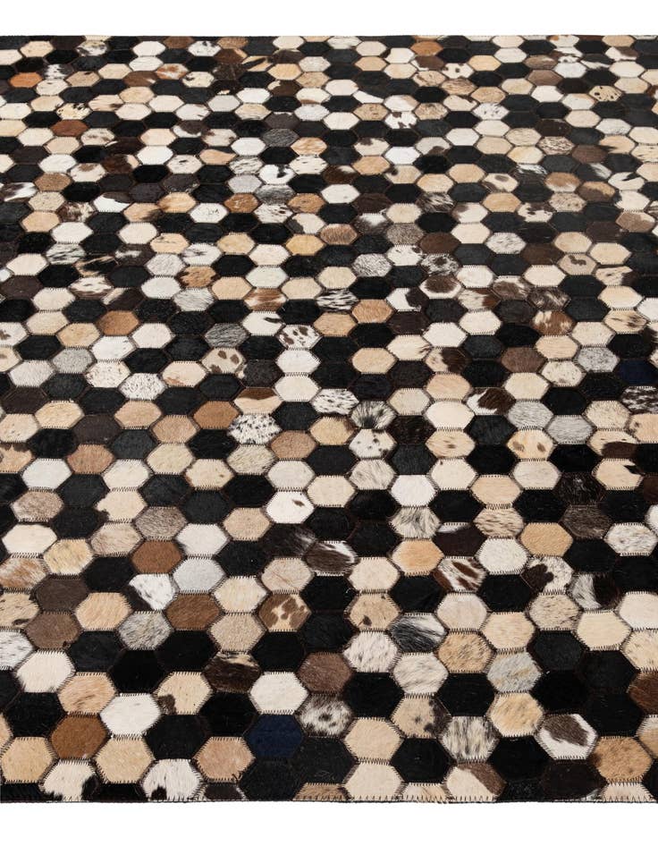 Detail image of  5' x 8' Cowhide - Patchwork Rug