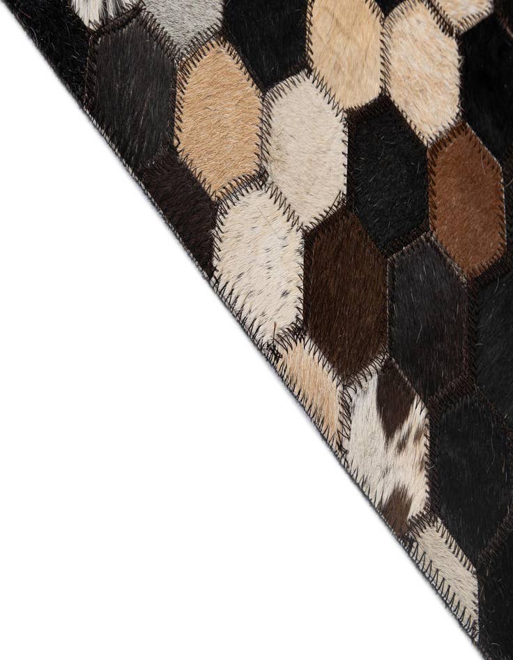 Detail image of  5' x 7' 11 Cowhide - Patchwork Rug