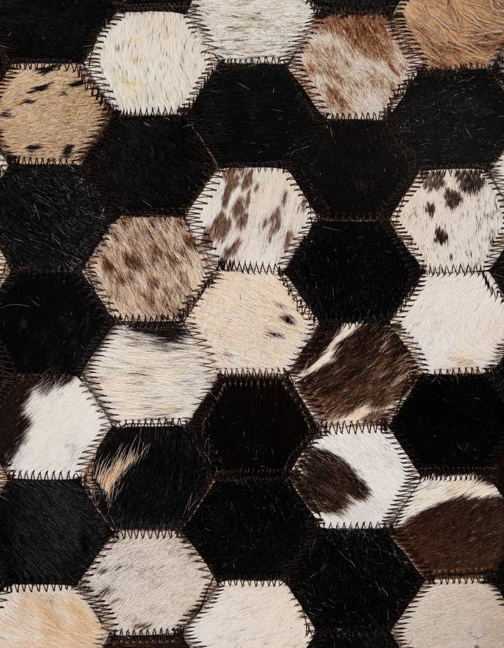 Detail image of  5' x 7' 11 Cowhide - Patchwork Rug