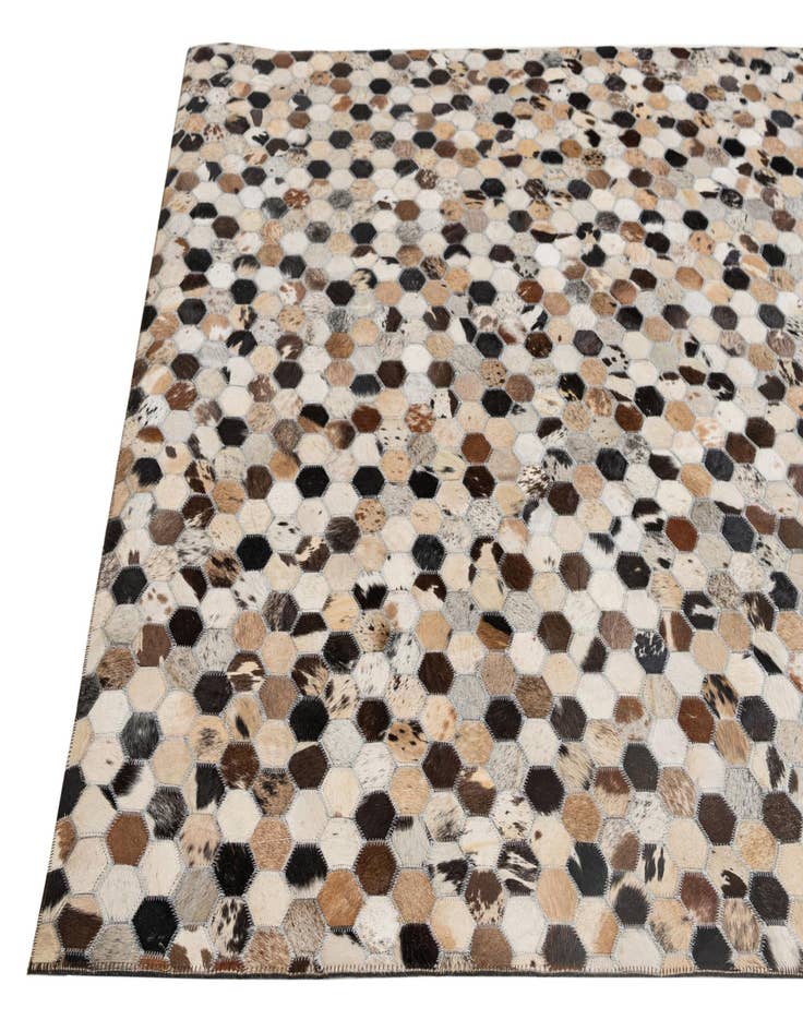 Detail image of  5' x 8' Cowhide - Patchwork Rug