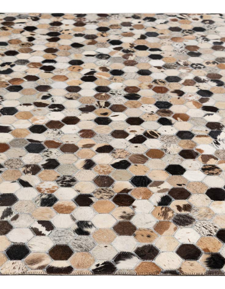 Detail image of  5' x 8' Cowhide - Patchwork Rug