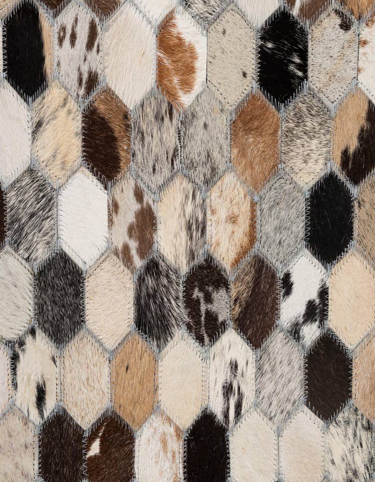 Detail image of  5' x 8' Cowhide - Patchwork Rug