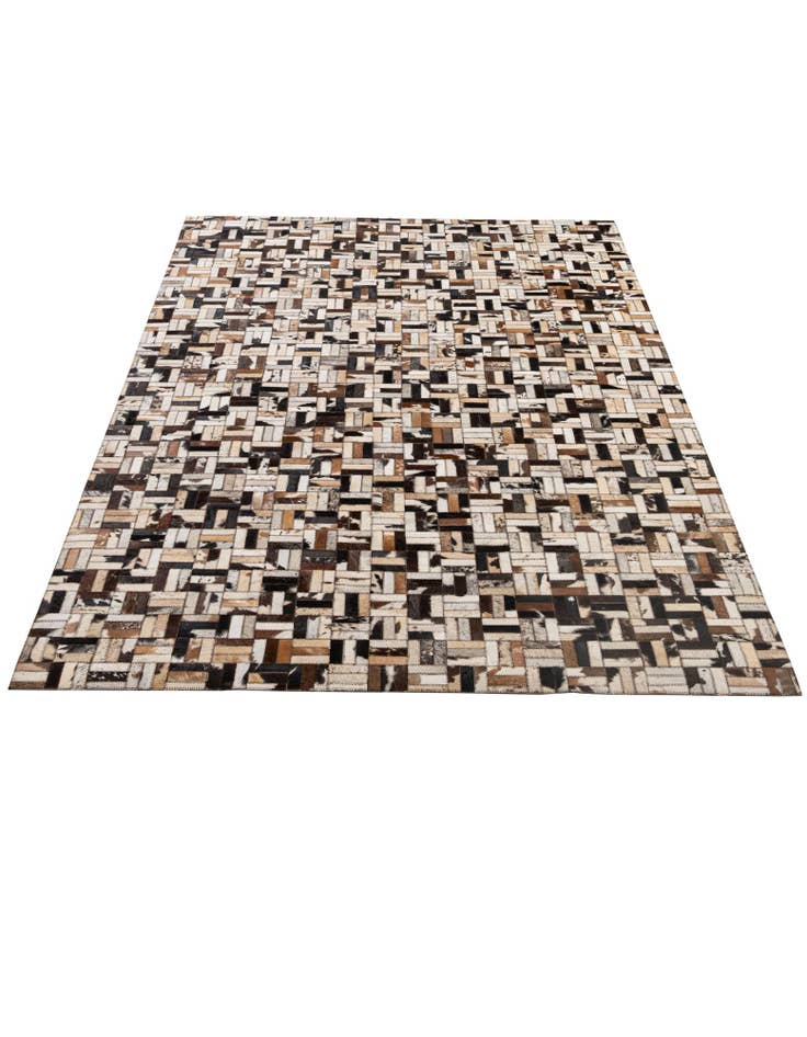 Detail image of  5' x 7' 11 Cowhide - Patchwork Rug