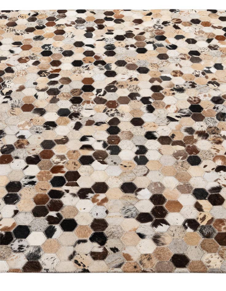Detail image of  5' x 7' 11 Cowhide - Patchwork Rug