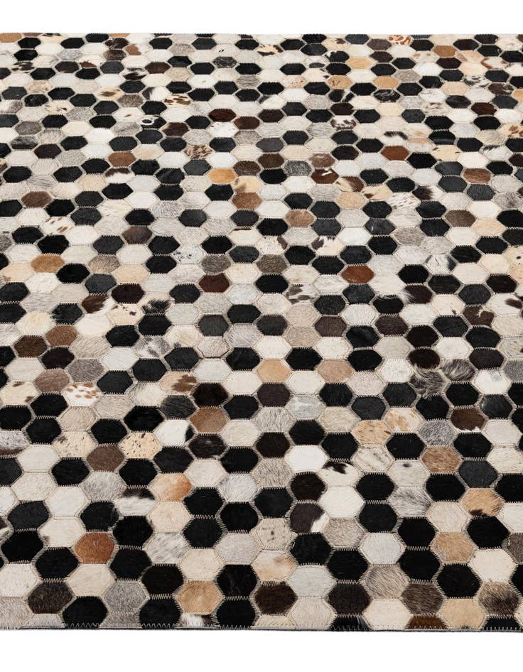 Detail image of  5' x 7' 11 Cowhide - Patchwork Rug