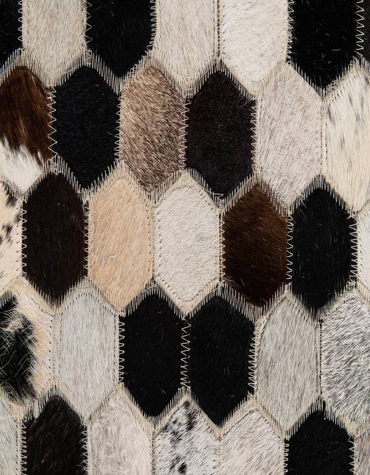 Detail image of  5' x 7' 11 Cowhide - Patchwork Rug