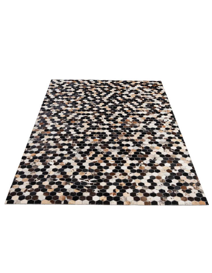 Detail image of  5' 1 x 8' Cowhide - Patchwork Rug