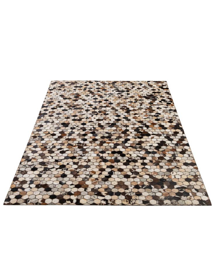 Detail image of  5' x 7' 11 Cowhide - Patchwork Rug