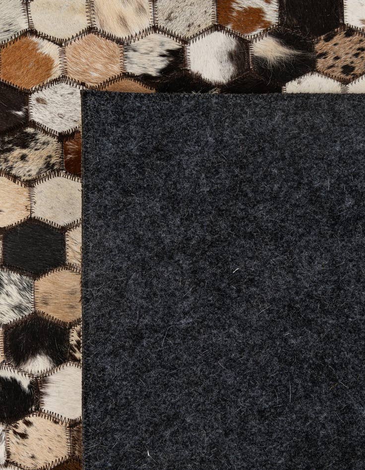 Detail image of  5' x 7' 11 Cowhide - Patchwork Rug