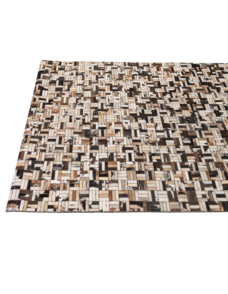 Detail image of  5' 2 x 8' 1 Cowhide - Patchwork Rug