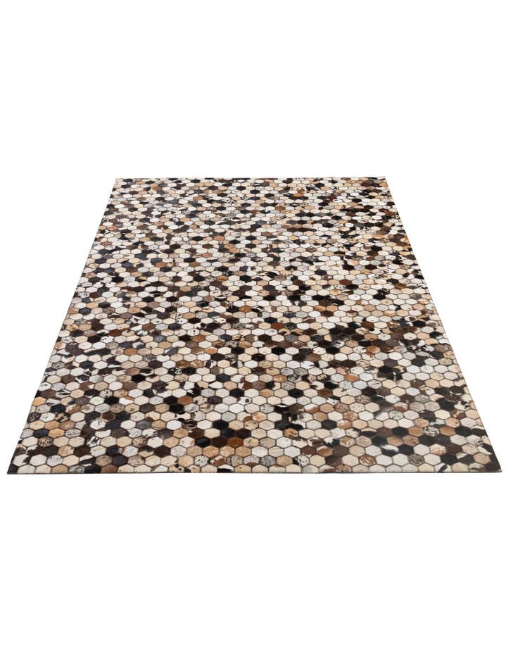 Detail image of  5' x 7' 11 Cowhide - Patchwork Rug