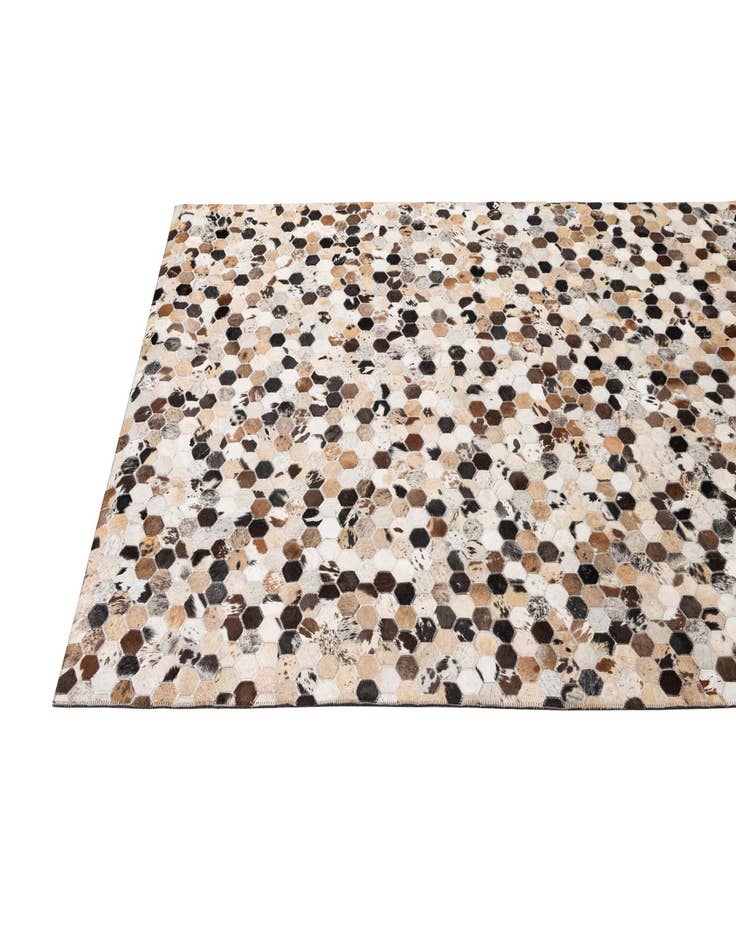 Detail image of  5' x 7' 11 Cowhide - Patchwork Rug