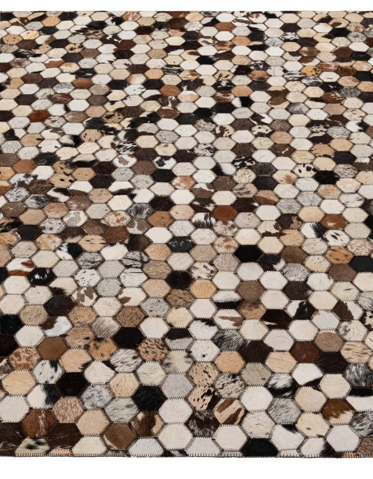 Detail image of  5' x 7' 10 Cowhide - Patchwork Rug