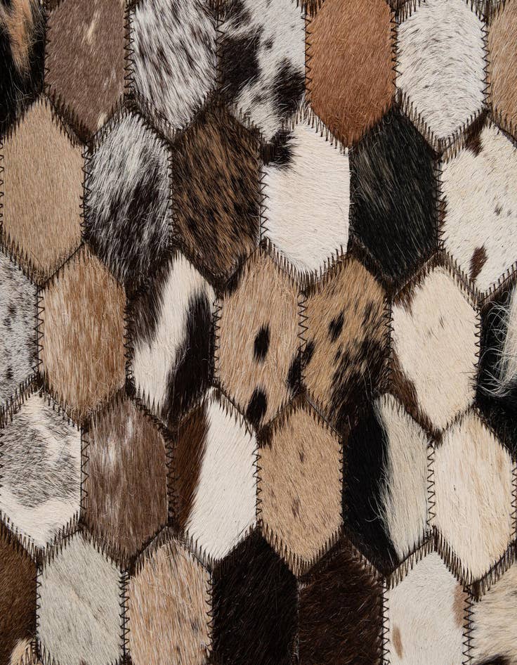 Detail image of  5' x 7' 10 Cowhide - Patchwork Rug