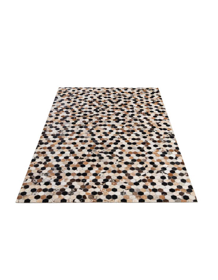 Detail image of  5' 1 x 8' Cowhide - Patchwork Rug