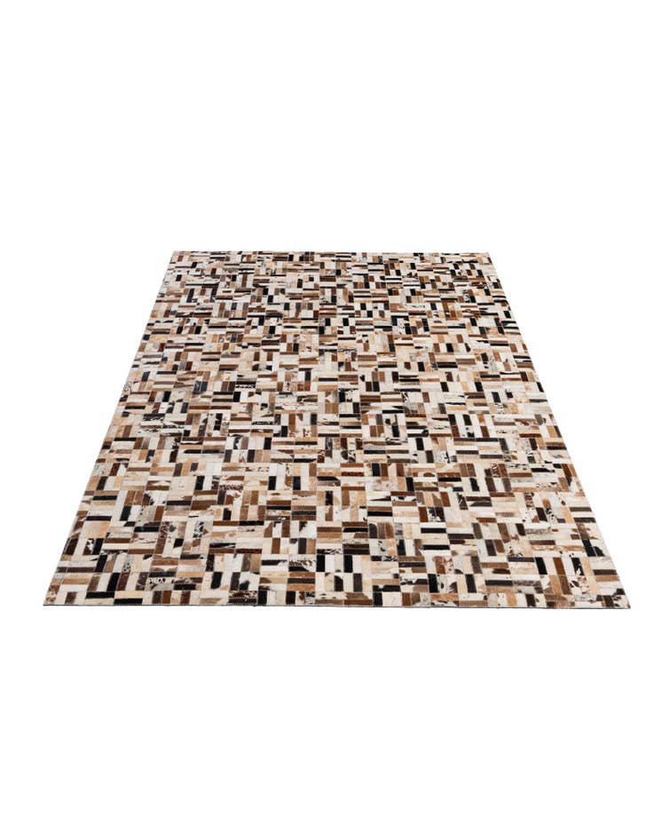 Detail image of  5' 1 x 8' Cowhide - Patchwork Rug