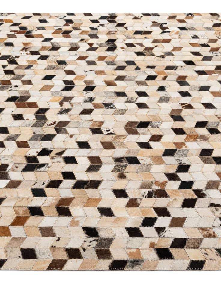 Detail image of  5' x 7' 11 Cowhide - Patchwork Rug