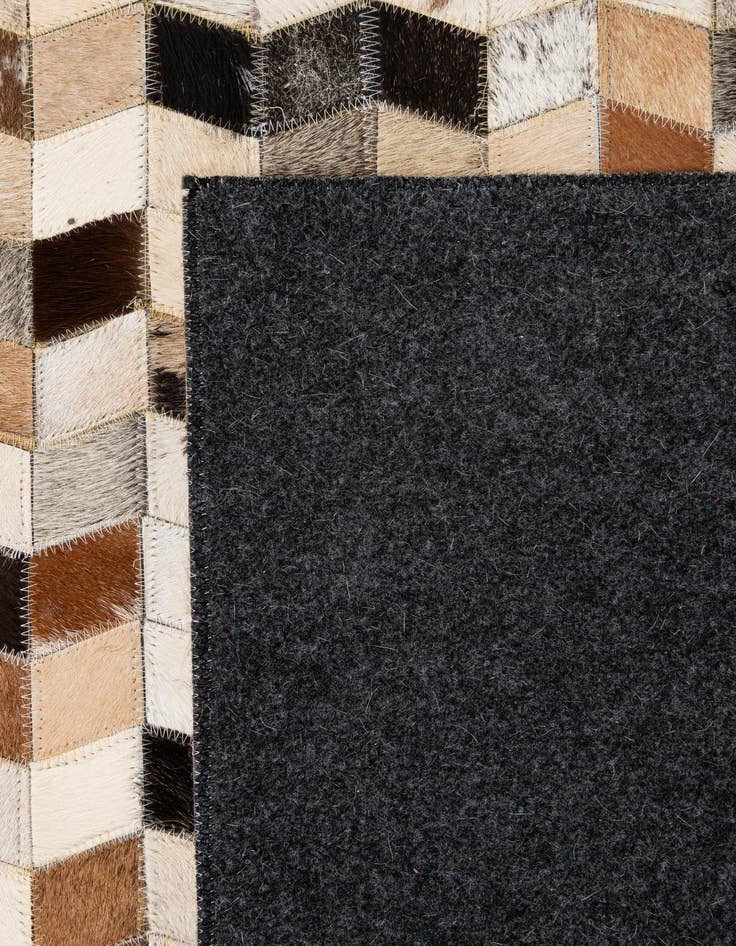 Detail image of  5' x 7' 11 Cowhide - Patchwork Rug