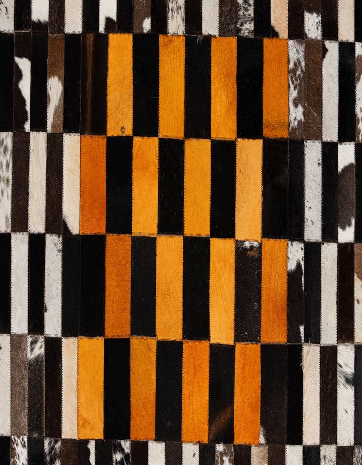 Detail image of  5' x 8' 1 Cowhide - Patchwork Rug