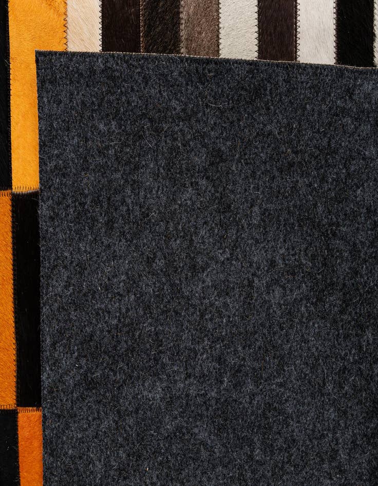 Detail image of  5' x 8' 1 Cowhide - Patchwork Rug