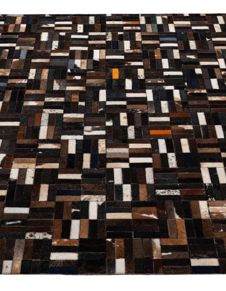Detail image of  5' 1 x 8' 1 Cowhide - Patchwork Rug