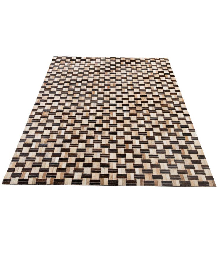 Detail image of  4' 11 x 7' 10 Cowhide - Patchwork Rug