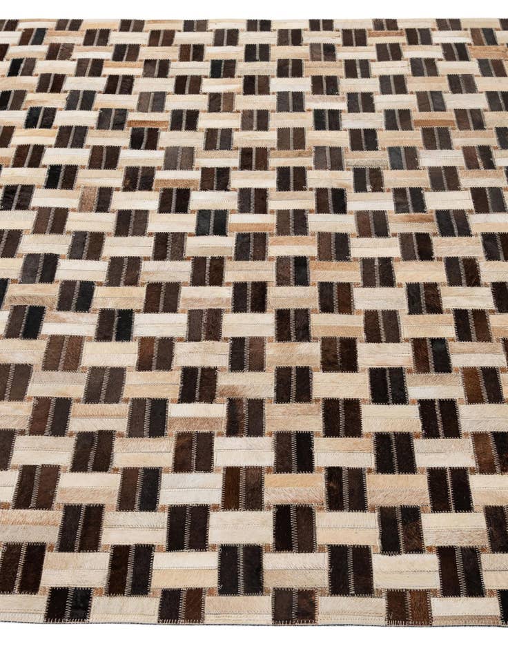 Detail image of  5' x 7' 9 Cowhide - Patchwork Rug